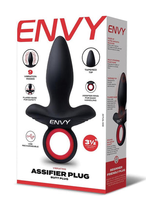 Envy Vibrating Assifier Butt Plug - Black